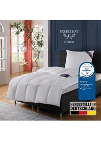 EXCELLENT, Daunenbettdecke &raquo;Z&uuml;rich, Bettdecke normal mit Bestnote "Hoher Schlafkomfort" bewertet.&laquo; normal F&uuml;llung 100Daunen 1 Stk. tlg. Bettdecke 