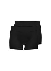 Only, Damen, Hotpants &raquo;ONLVICKY S-LESS MINI SHORTS 2-PACK&laquo;, Black Pack:BLACK+BLACK, N-Gr, L (42/XL) -N-Gr, Black Pack:BLACK+BLACK, 2-er Packung 