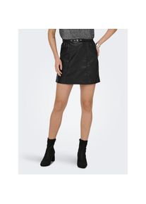 Only, Damen, Lederimitatrock &raquo;ONLHEIDI FAUX LEATHER SKIRT OTW NOOS&laquo;, Black, S (36), Black, Minirock von Only aus weichem Lederimitat