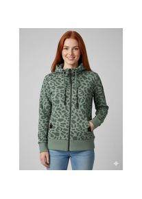 Ragwear, Damen, Kapuzensweatjacke &raquo;RYLIE PRINT ZIP O&laquo;, DUSTY GREEN, L, DUSTY GREEN, Vegan, von PETA verifizierte Sweatjacke von Ragwear