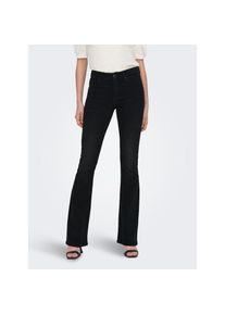 Only, Damen, Bootcut-Jeans &raquo;ONLBLUSH MID FLARED DNM TAI1099 NOOS&laquo;, Washed Black, L&auml;nge 34, S (36) -L&auml;nge 34, Washed Black, Elastisches Material f&uuml;r 