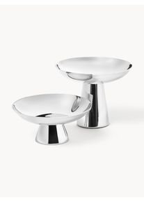Cuencos decorativos Celona, 2 uds. Plateado Metal Set de diferentes tamaños | Westwing Collection