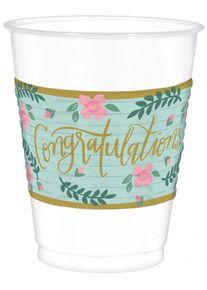 Amscan 25 Miss to Mrs cups 473ml