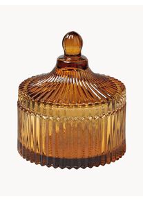 Andrea House Bote Ionic Marrón Vidrio Ø 11 x Al 12 cm