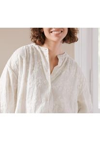 Tchibo - Bluse mit Stickerei - Damen - Gr. 46 - creme