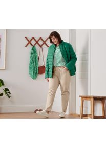 Tchibo - Gestreiftes Shirt mit 3/4-Arm - Damen - Gr. M - wei&szlig;/gestreift