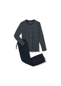 Tchibo - Pyjama - Herren - Gr. M - dunkelblau/gestreift