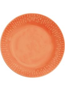 Aida Life in Colour - Confetti - Apricot pasta plate w/relief porcelain (13324), Teller, Mehrfarbig