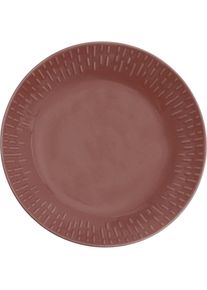 Aida Life in Colour - Confetti - Bordeaux pasta plate w/relief porcelain (13364), Teller, Rot