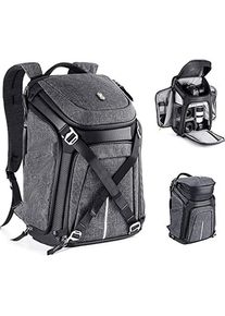 K&F Concept KF Large Camera Backpack (Fotorucksack, 26.50 l), Kameratasche, Grau