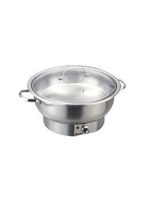 Bartscher Warmhaltebehälter Chafing Dish, EL, rund, 3,8L 500835, Speisewärmer, Silber