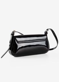 Sac à main verni - noir - taille 12x25 cm - bonprix