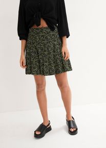 bonprix Sp&oacute;dnico-spodnie z miękkiej wiskozy, czarny, 52/54