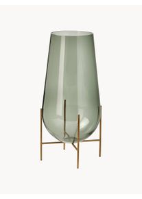 Audo Copenhagen Ručne f&uacute;kan&aacute; podlahov&aacute; v&aacute;za &Eacute;chasse, V 44 cm Transparentn&aacute;, Zelen&aacute; Sklo &Oslash; 22 x V 44 cm