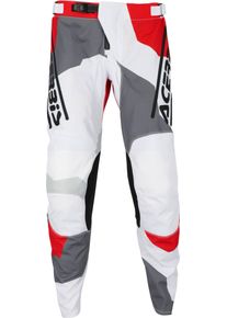 Acerbis Linear Sumbawa, pantalones textiles , color: Blanco/Gris/Rojo , tamaño: 30