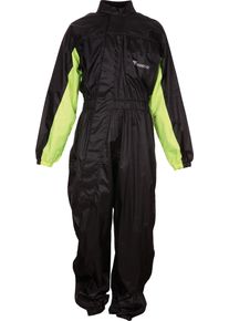 Modeka Black Rain, Rain suit 1pcs. , color: Black/Neon-Yellow , size: S