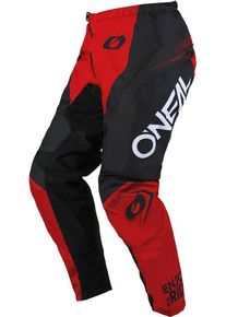 O Neal ONeal Element Racewear S25, pantalon en textile , couleur: Noir/Rouge , taille: 40