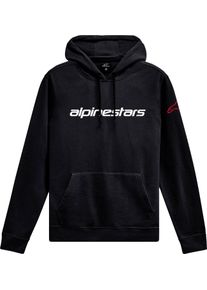 Alpinestars Linear Wordmark V3, casaco com capuz , cor: Preto/Branco/Vermelho , tamanho: S