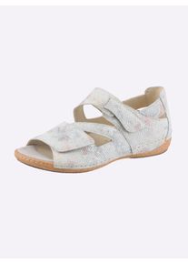 Waldl&auml;ufer Damen Sandalette in elfenbein-gemustert ,Gr&ouml;&szlig;e 8, Witt, 100% Nubukleder