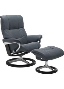 stressless Relaxsessel »Mayfair« Sessel mit Hocker in blau, Größe B/H/T: 83 cm x 102 cm x 74 cm