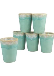 Creatable Becher »Kaffeebecher Gespresso« 36 cl, Tassen Set, 6-teilig, Made in Europe in blau