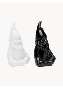 KARE Design Komplet młynków do soli i pieprzu Zwerg, 2 elem. Czarny, Biały S 4 x D 5 cm