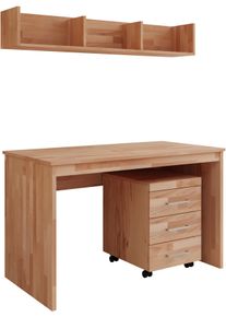 Home Affaire Büromöbel-Set »Logo« Set besteht aus Schreibtisch in beige, Größe B/H/T: 120 cm x 65 cm