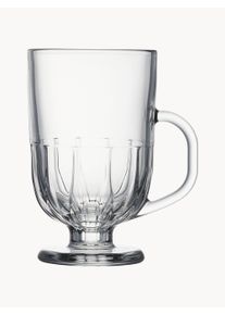 LA ROCHÈRE Komplet filiżanek do herbaty Flore, 4 elem. Transparentny Pojemność: 300 ml