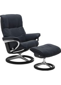 stressless Relaxsessel »Mayfair« Sessel mit Hocker in blau, Größe B/H/T: 83 cm x 102 cm x 74 cm