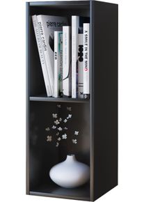 Vcm Standregal »Holz Stand Regal Aufbewahrung Deko Bücher Mendas 2« in schwarz, Größe B/H/T: 34 cm x 72 cm x 30 cm