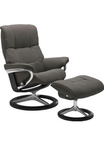 stressless Relaxsessel »Mayfair« Sessel mit Hocker in grau, Größe B/H/T: 83 cm x 102 cm x 74 cm