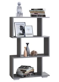 Vcm Standregal »Holz Raumteiler Stand Regal Deko Bücher Palusa M« in grau, Größe B/H/T: 60 cm x 97 cm x 24 cm