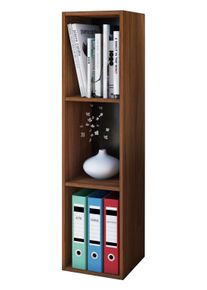 Vcm Standregal »Holz Stand Regal Aufbewahrung Deko Bücher Mendas 3« in braun, Größe B/H/T: 34 cm x 107 cm x 30 cm