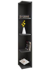 Vcm Standregal »Holz Stand Regal Aufbewahrung Deko Eckregal Honsa« in schwarz