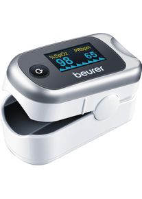 Beurer Pulsoximeter »PO 40 klein, leicht und schmerzfreie Messung« Ermittlung der Sauerstoffsättigung (SpO2) und der Herzfrequenz (Puls) in grau