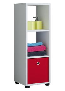 Vcm Standregal »Holz Aufbewahrungs Stand Regal Bücher Benas-3« in weiß, Größe B/H/T: 31 x 93 x 30