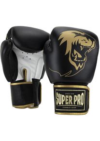 Super Pro Boxhandschuhe »Warrior« in goldfarben, Größe 14 14