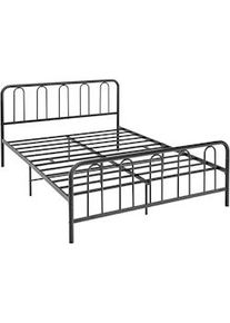 Costway Telaio Letto Metallico per Materasso 200 x 160 cm, Telaio Letto Doppio, Telaio Letto con Base a Doghe, Spazio di Archiviazione sotto il Letto