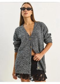 Bianco Lucci Cardigan Femme noir taille S-L