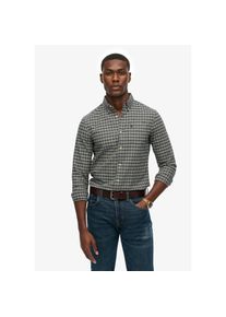 Superdry, Herren, Langarmhemd &raquo;PREMIUM CHECK OXFORD SHIRT&laquo;, Navy Marl Micro Grid, N-Gr, L -N-Gr, Navy Marl Micro Grid, Cooles Shirt von Superdry