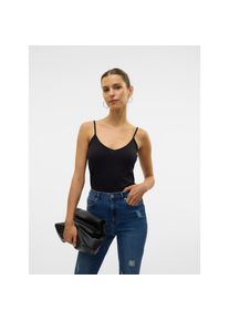 V&eacute;ro Moda Vero Moda, Damen, Spaghettitop &raquo;VMMAXI&laquo; mit Stretch, schwarz, XS, schwarz, Basic Singlet mit Spaghettitr&auml;gern von VERO MODA