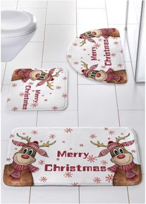 bonprix Covoraşe baie cu burete memory, alb, Covoraş WC clasic 45/50 cm