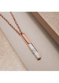 Holzkern Colliers Femme Or Rose et Marbre