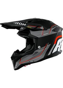 Airoh Aviator 3 Leader, motocross helmet , color: Matt Black/Grey/Neon-Orange , size: XL