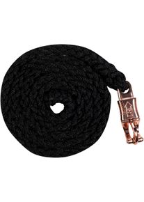 HKM Berry Strick mit Panikhaken, schwarz/rosegold, 180cm