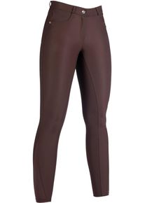 HKM Luna Reithose, Silikon-Vollbesatz, dunkelbraun, 36