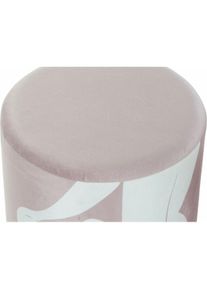 DKD Home Decor, Fussstütze, Footrest Scandi Golden White Light Pink 30 x 30 x 38 cm (2 Units)