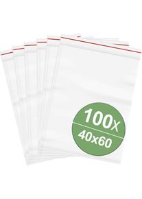 Quadrios, Verpackungsmaterial, Druckverschlussbeutel ohne Beschriftungsstreifen (B x H) 40 mm x 60 mm Transpare