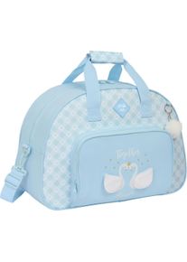 safta, Kindergartentasche, Sporttasche Glow Lab Cisnes Hellblau 48 x 33 x 21 cm