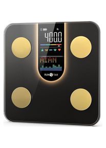 Runstar, Personenwaage, 4E SmartView Lite Körperwaage, Diagnostik-Personenwaage, schwarz (FG2016LB-B)